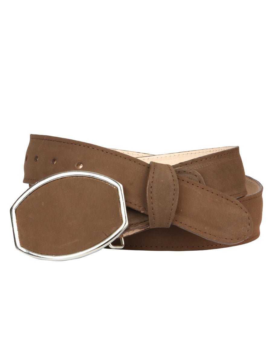 Men’s Western Belt El General Nubuck - Camel 45576 - BELLEZA'S - Men’s Western Belt El General Nubuck - Camel 45576 - CABALLERO - 04557601