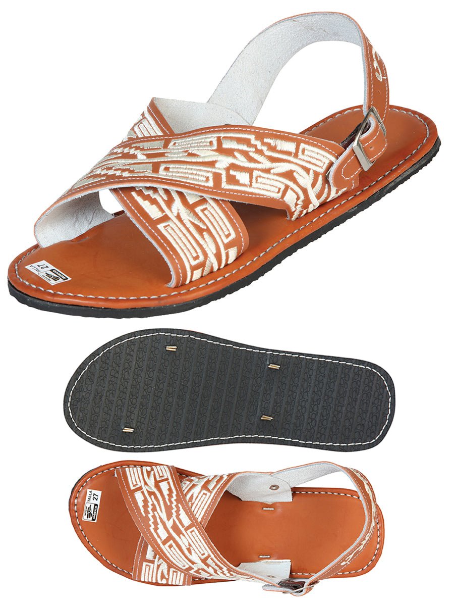Mexican Artisanal Sandals 50% Leather, 50% Synthetic Natural 603787 - BELLEZA'S - Mexican Artisanal Sandals 50% Leather, 50% Synthetic Natural 603787 - CABALLERO - 60378701
