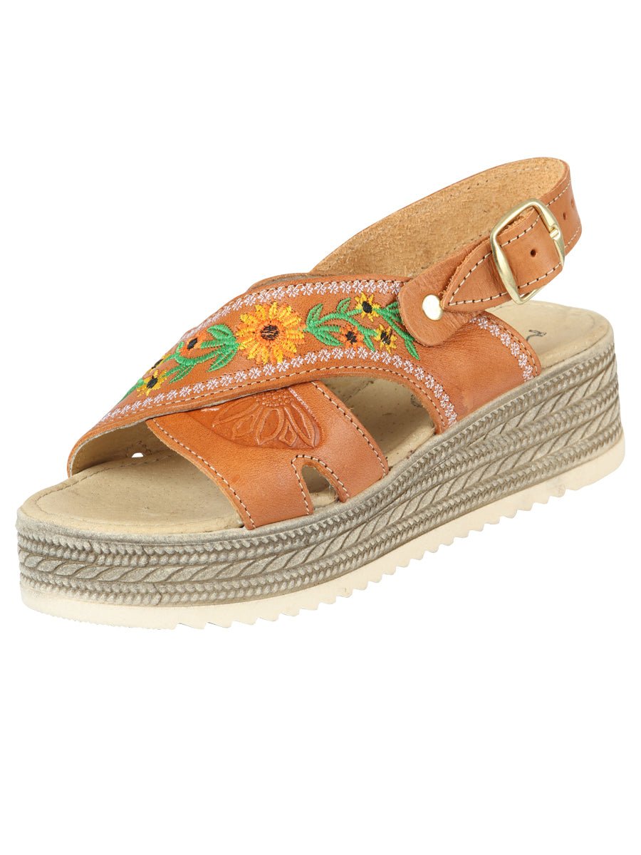 Mexican Artisanal Sandals Leather Honey 604021 - BELLEZA'S - Mexican Artisanal Sandals Leather Honey 604021 - DAMA - 60402101