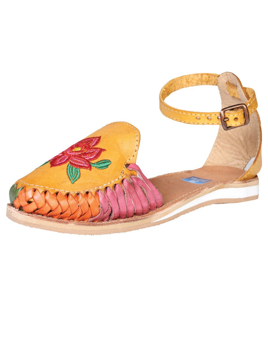 Mexican Artisanal Sandals Leather Mustard 602363 - BELLEZA'S - Mexican Artisanal Sandals Leather Mustard 602363 - DAMA - 60236301