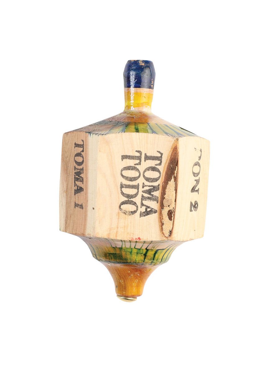 Mexican Artisanal Toy Pirinola Wood Multicolor 602408 - BELLEZA'S - Mexican Artisanal Toy Pirinola Wood Multicolor 602408 - UNISEX - 60240801
