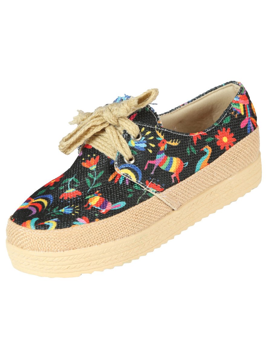 Mexican Artisanal Yute Tennis 50% Cotton, 50% Polyester Multicolor 603958 - BELLEZA'S - Mexican Artisanal Yute Tennis 50% Cotton, 50% Polyester Multicolor 603958 - DAMA - 60395801