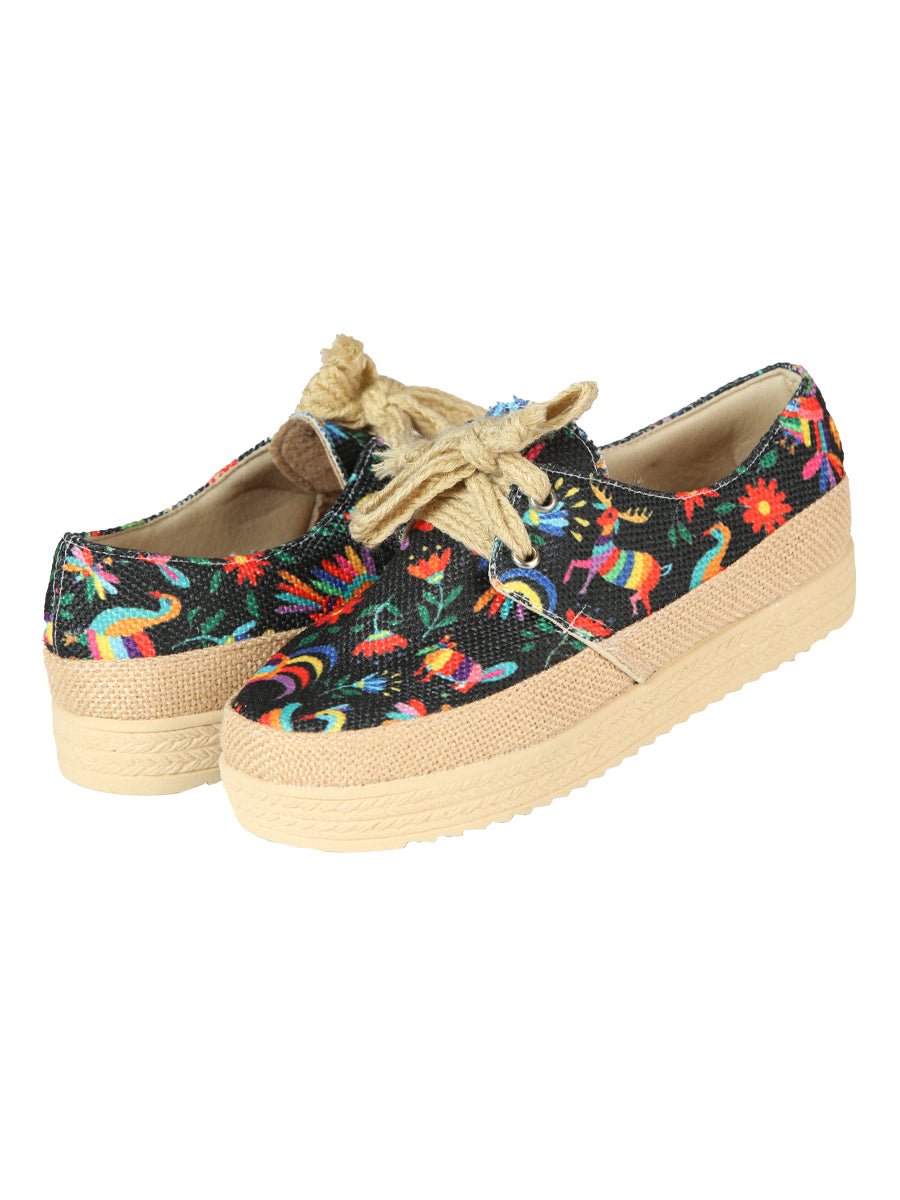 Mexican Artisanal Yute Tennis 50% Cotton, 50% Polyester Multicolor 603958 - BELLEZA'S - Mexican Artisanal Yute Tennis 50% Cotton, 50% Polyester Multicolor 603958 - DAMA - 60395801