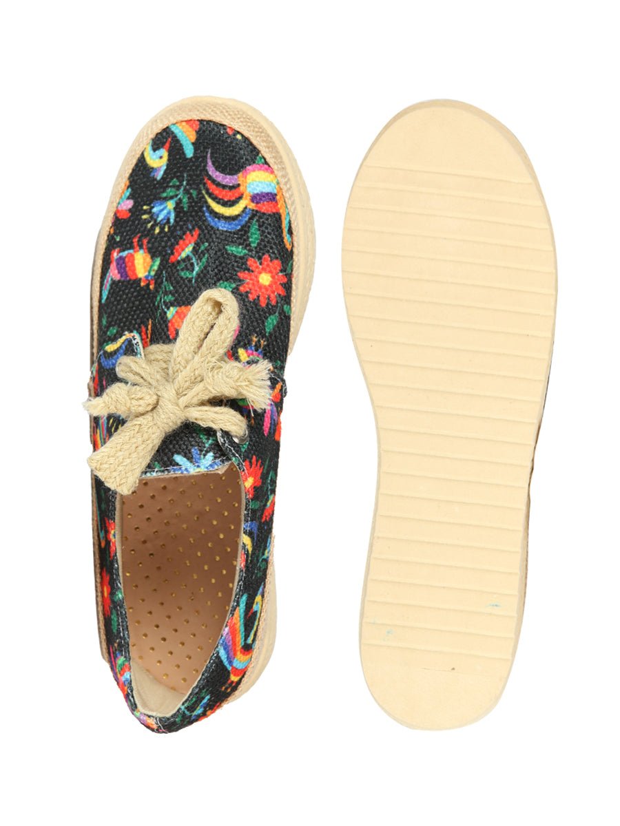 Mexican Artisanal Yute Tennis 50% Cotton, 50% Polyester Multicolor 603958 - BELLEZA'S - Mexican Artisanal Yute Tennis 50% Cotton, 50% Polyester Multicolor 603958 - DAMA - 60395801