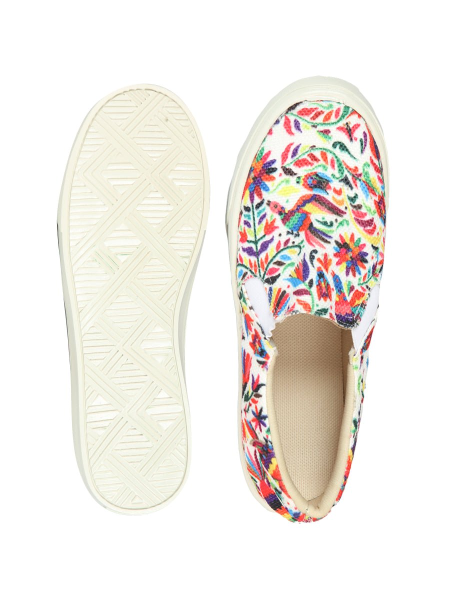 Mexican Artisanal Yute Tennis 50% Cotton, 50% Polyester White 603956 - BELLEZA'S - Mexican Artisanal Yute Tennis 50% Cotton, 50% Polyester White 603956 - DAMA - 60395601