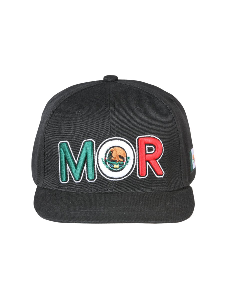 Morelos Black Embroidered Polyester Snap Back Cap 'El General' 44808 - BELLEZA'S - Morelos Black Embroidered Polyester Snap Back Cap 'El General' 44808 - Caps - 04480801