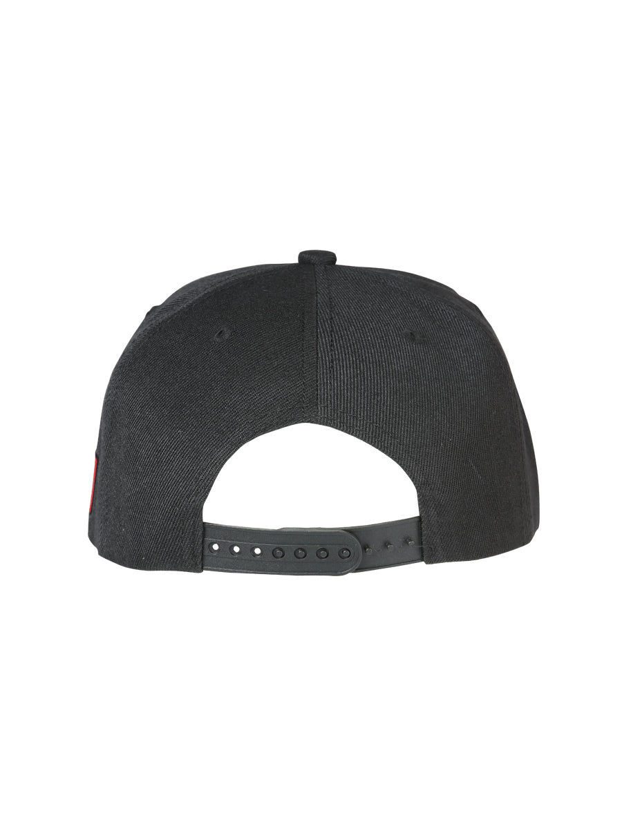 Morelos Black Embroidered Polyester Snap Back Cap 'El General' 44808 - BELLEZA'S - Morelos Black Embroidered Polyester Snap Back Cap 'El General' 44808 - Caps - 04480801