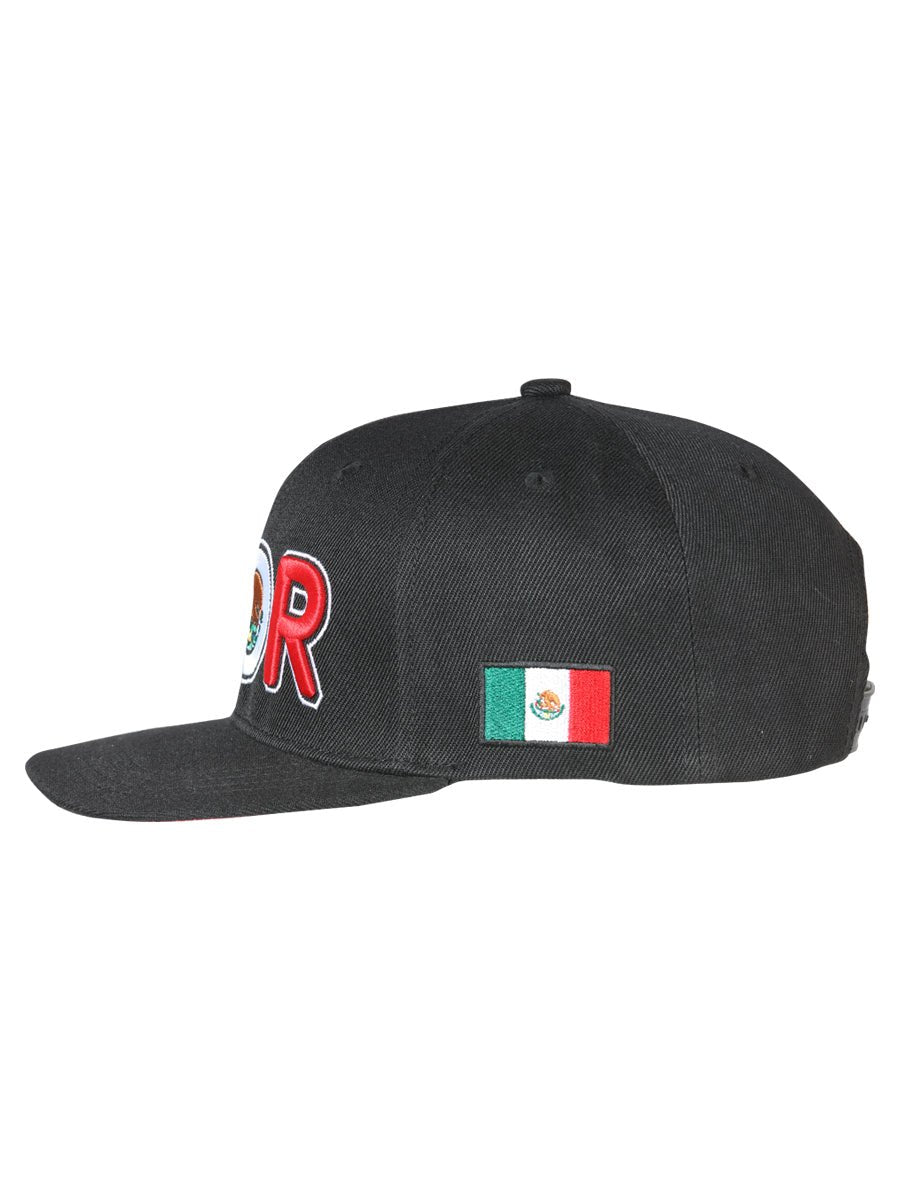 Morelos Black Embroidered Polyester Snap Back Cap 'El General' 44808 - BELLEZA'S - Morelos Black Embroidered Polyester Snap Back Cap 'El General' 44808 - Caps - 04480801