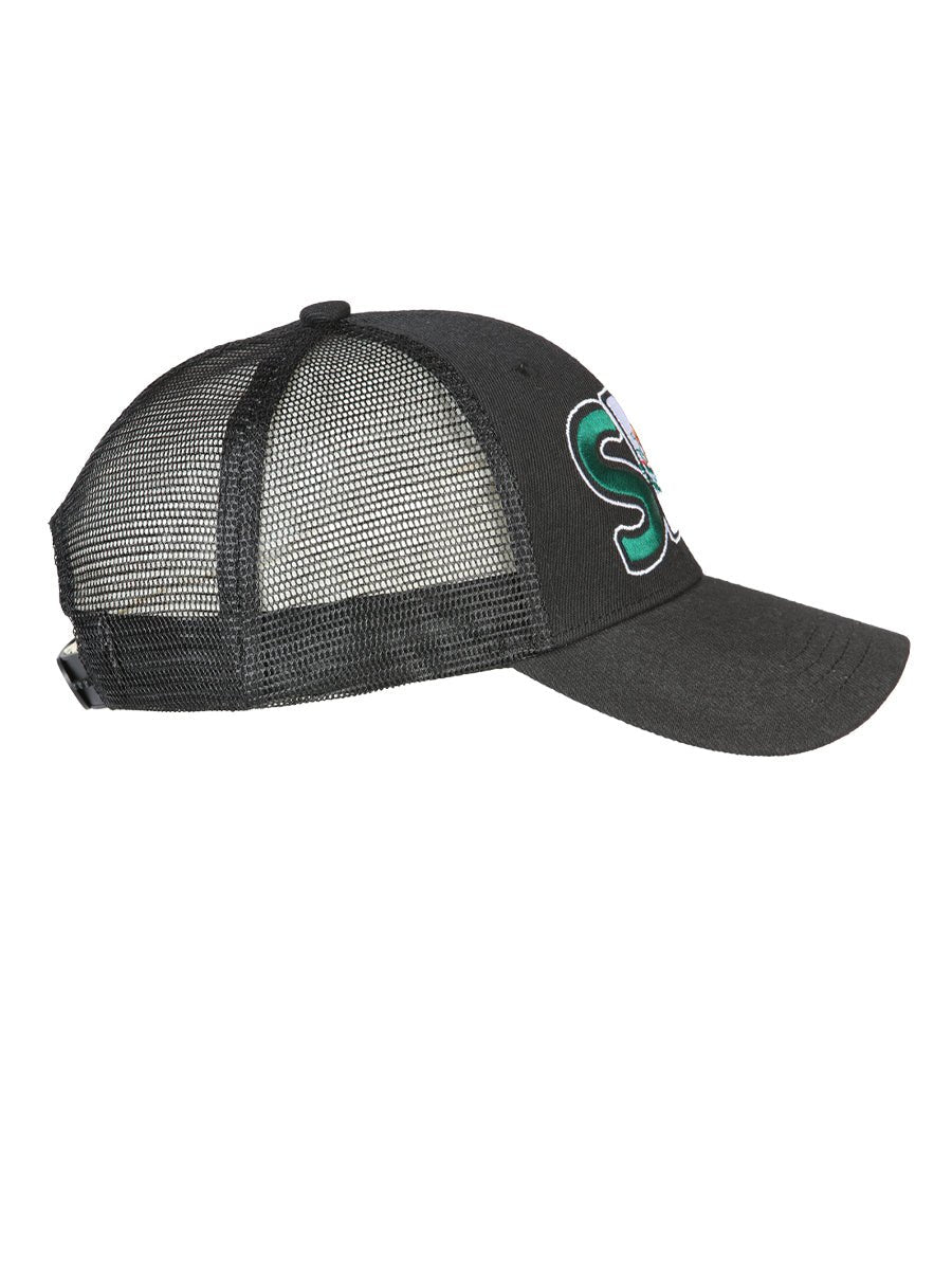 Sinaloa Black Embroidered Polyester Snap Back Cap 'El General' 44798 - BELLEZA'S - Sinaloa Black Embroidered Polyester Snap Back Cap 'El General' 44798 - Caps - 04479801
