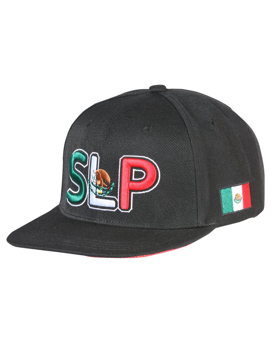 SLP Black Embroidered Polyester Snap Back Cap 'El General' 44811 - BELLEZA'S - SLP Black Embroidered Polyester Snap Back Cap 'El General' 44811 - Caps - 04481101