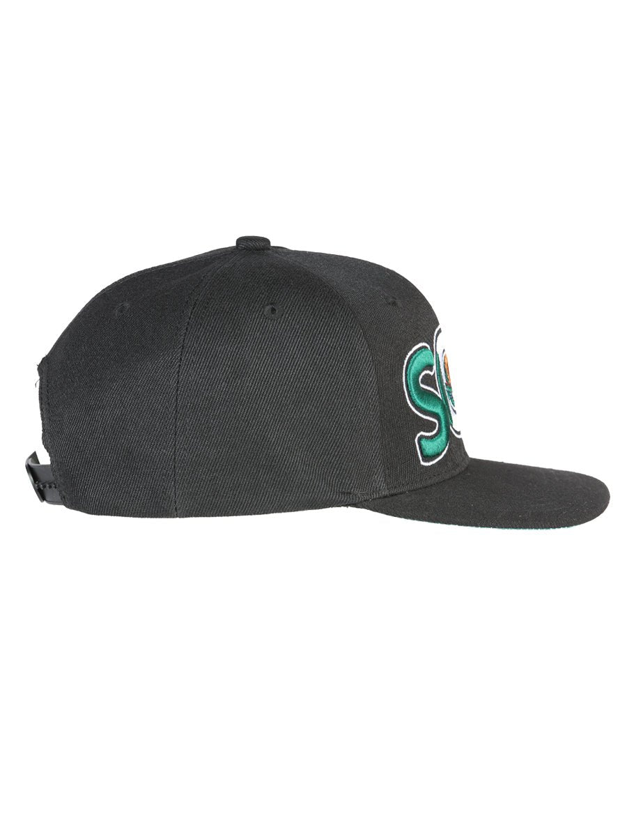 SON Black Embroidered Polyester Snap Back Cap 'El General' 44799 - BELLEZA'S - SON Black Embroidered Polyester Snap Back Cap 'El General' 44799 - Caps - 04479901