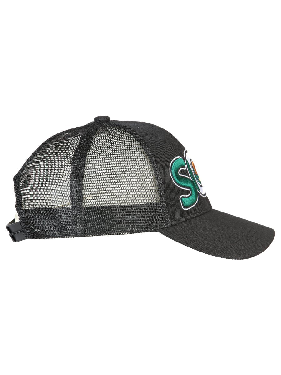 SON Black Embroidered Polyester Snap Back Cap 'El General' 44800 - BELLEZA'S - SON Black Embroidered Polyester Snap Back Cap 'El General' 44800 - Caps - 04480001
