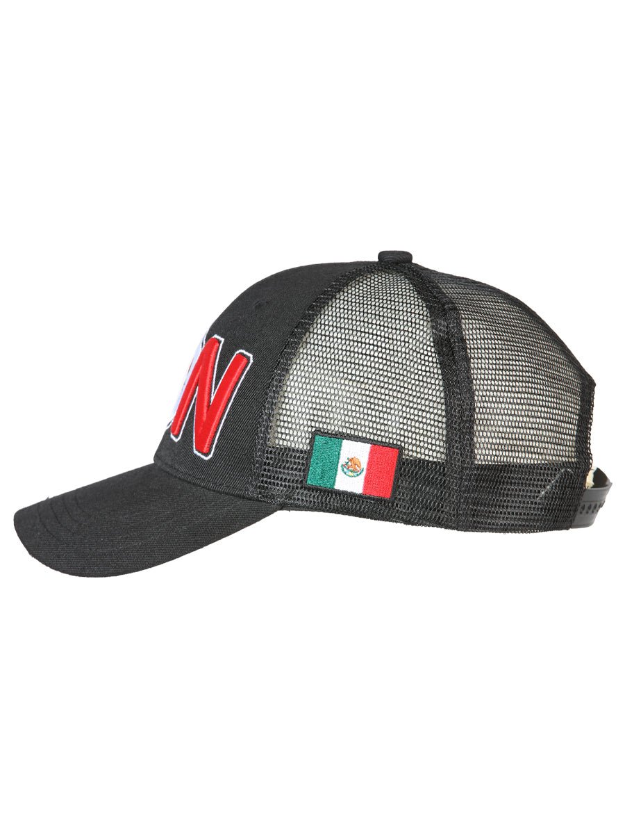 SON Black Embroidered Polyester Snap Back Cap 'El General' 44800 - BELLEZA'S - SON Black Embroidered Polyester Snap Back Cap 'El General' 44800 - Caps - 04480001