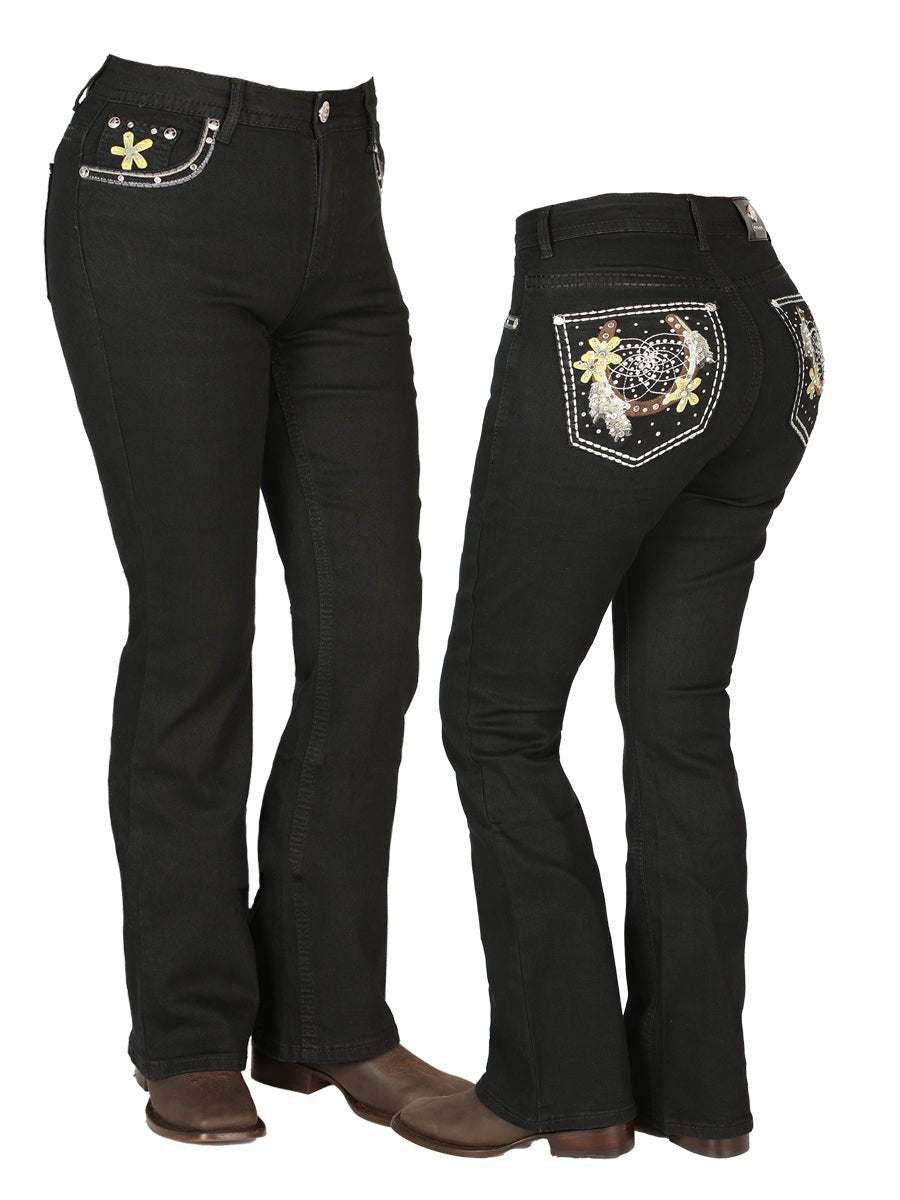 Womens Black Centenario Jeans 44958 - BELLEZA'S - Womens Black Centenario Jeans 44958 - DAMA - 04495801