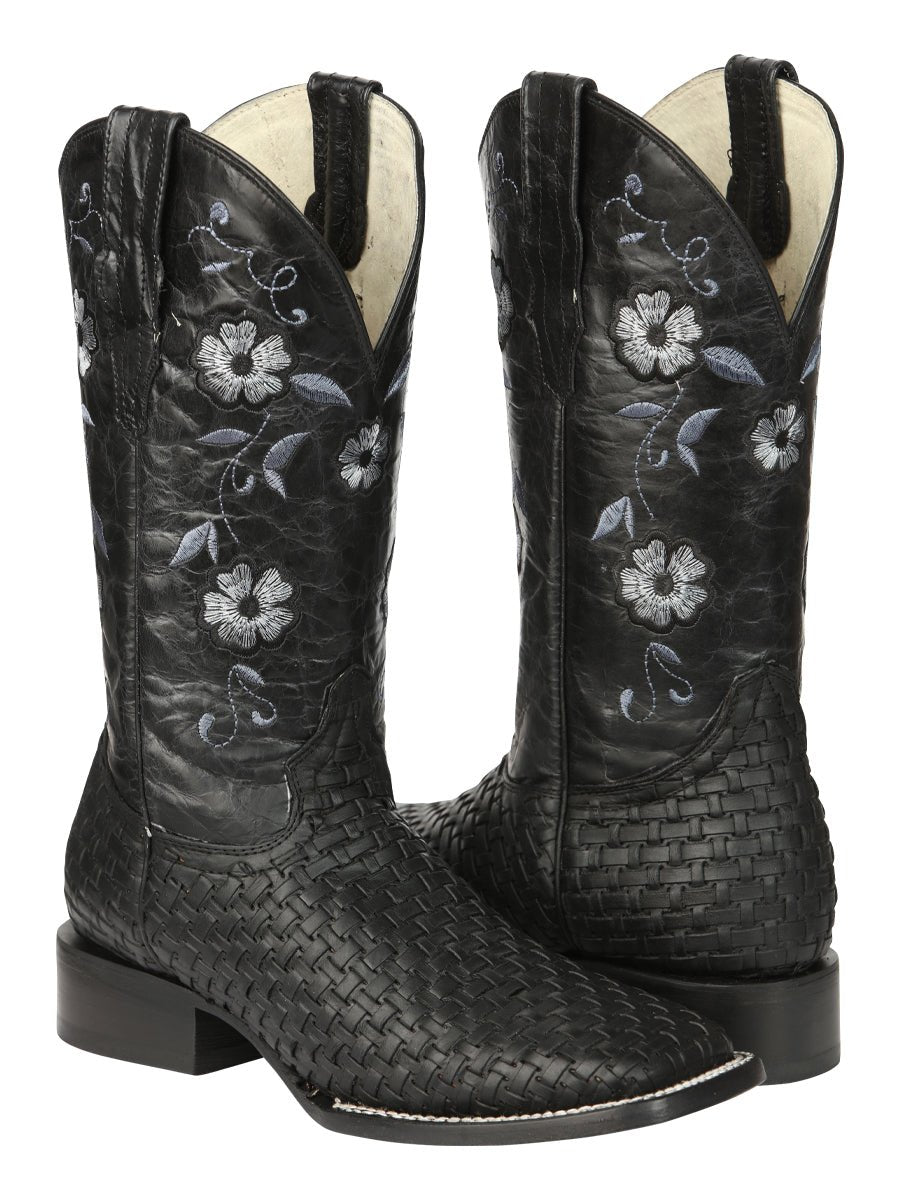 Women’s Cowgirl Boots Genuine Leather Patatillo Embroidered Western 'El General' 44856 - BELLEZA'S - Women’s Cowgirl Boots Genuine Leather Patatillo Embroidered Western 'El General' 44856 - Women's Boots - 04485601