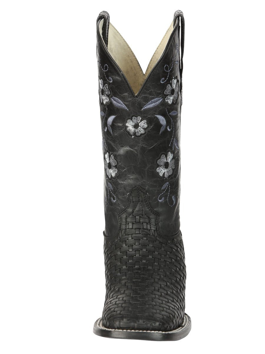 Women’s Cowgirl Boots Genuine Leather Patatillo Embroidered Western 'El General' 44856 - BELLEZA'S - Women’s Cowgirl Boots Genuine Leather Patatillo Embroidered Western 'El General' 44856 - Women's Boots - 04485601