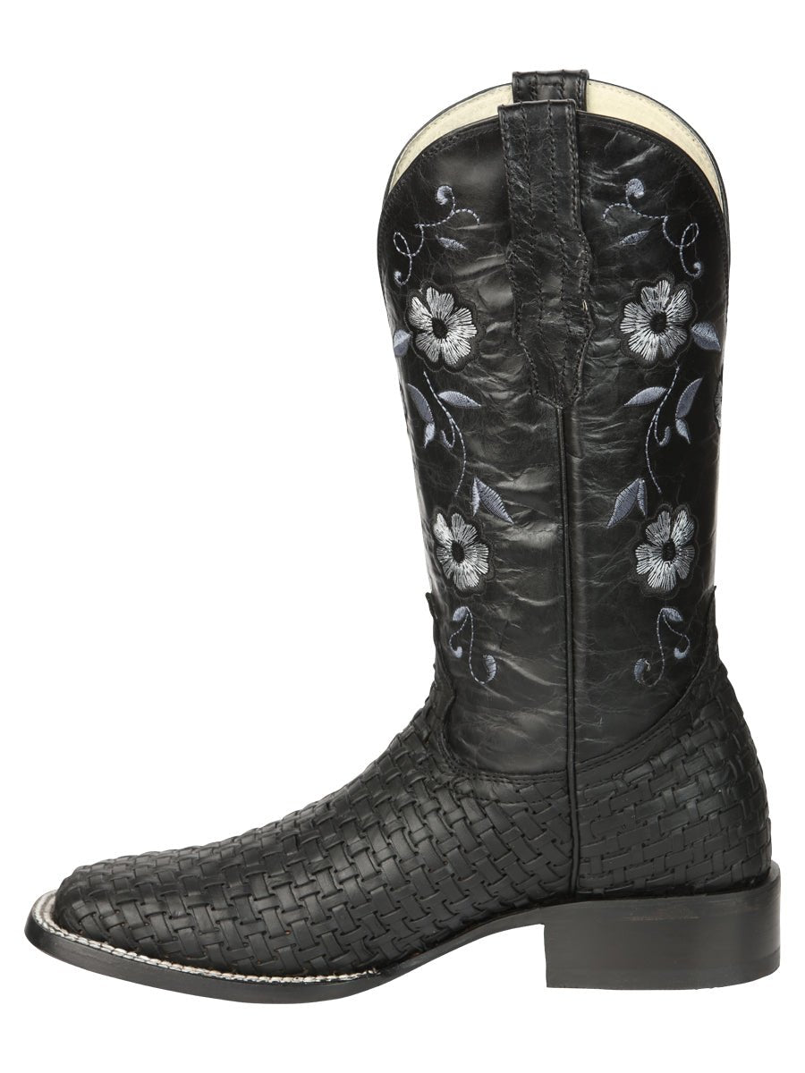 Women’s Cowgirl Boots Genuine Leather Patatillo Embroidered Western 'El General' 44856 - BELLEZA'S - Women’s Cowgirl Boots Genuine Leather Patatillo Embroidered Western 'El General' 44856 - Women's Boots - 04485601