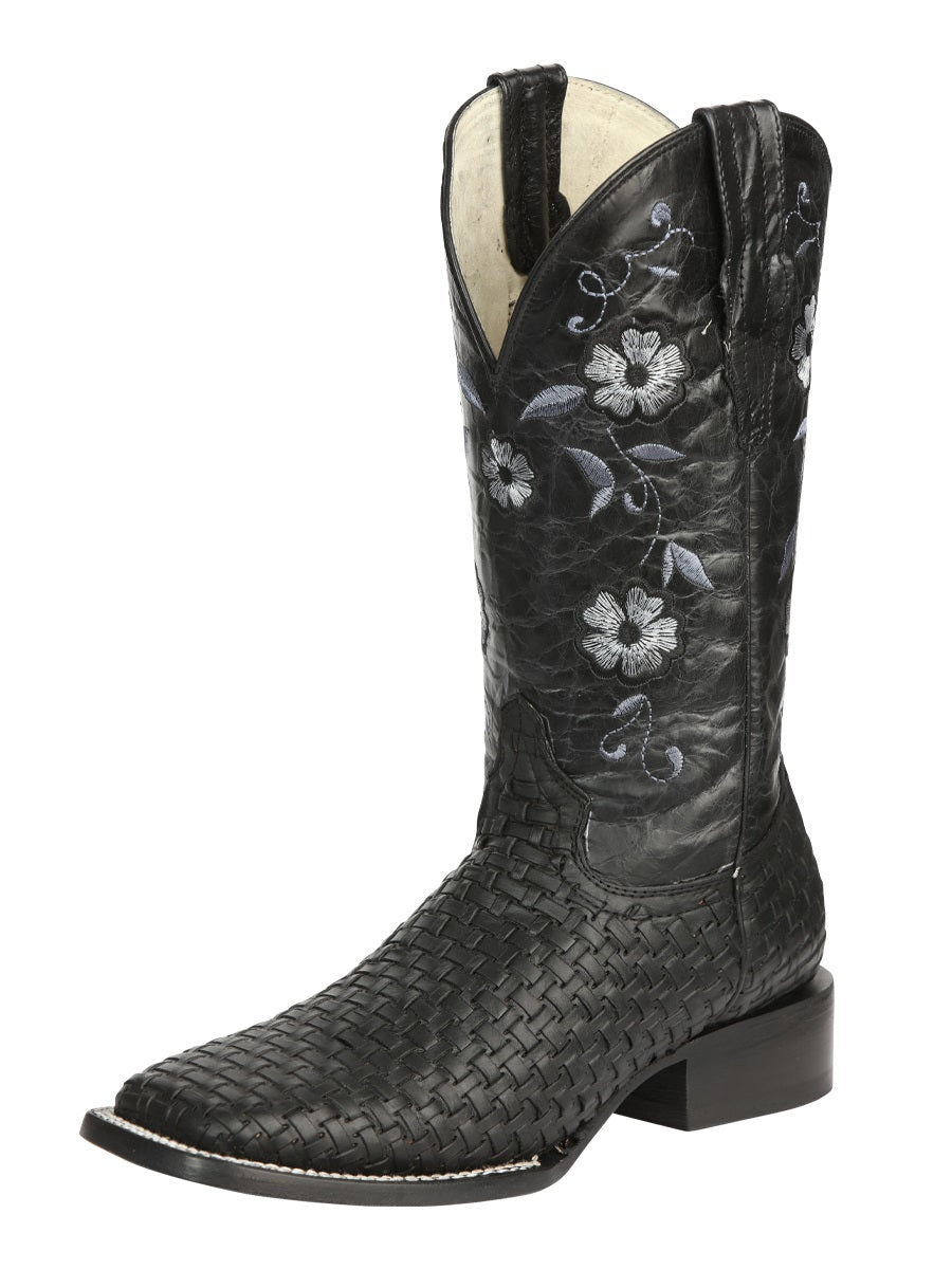 Women’s Cowgirl Boots Genuine Leather Patatillo Embroidered Western 'El General' 44856 - BELLEZA'S - Women’s Cowgirl Boots Genuine Leather Patatillo Embroidered Western 'El General' 44856 - Women's Boots - 04485601