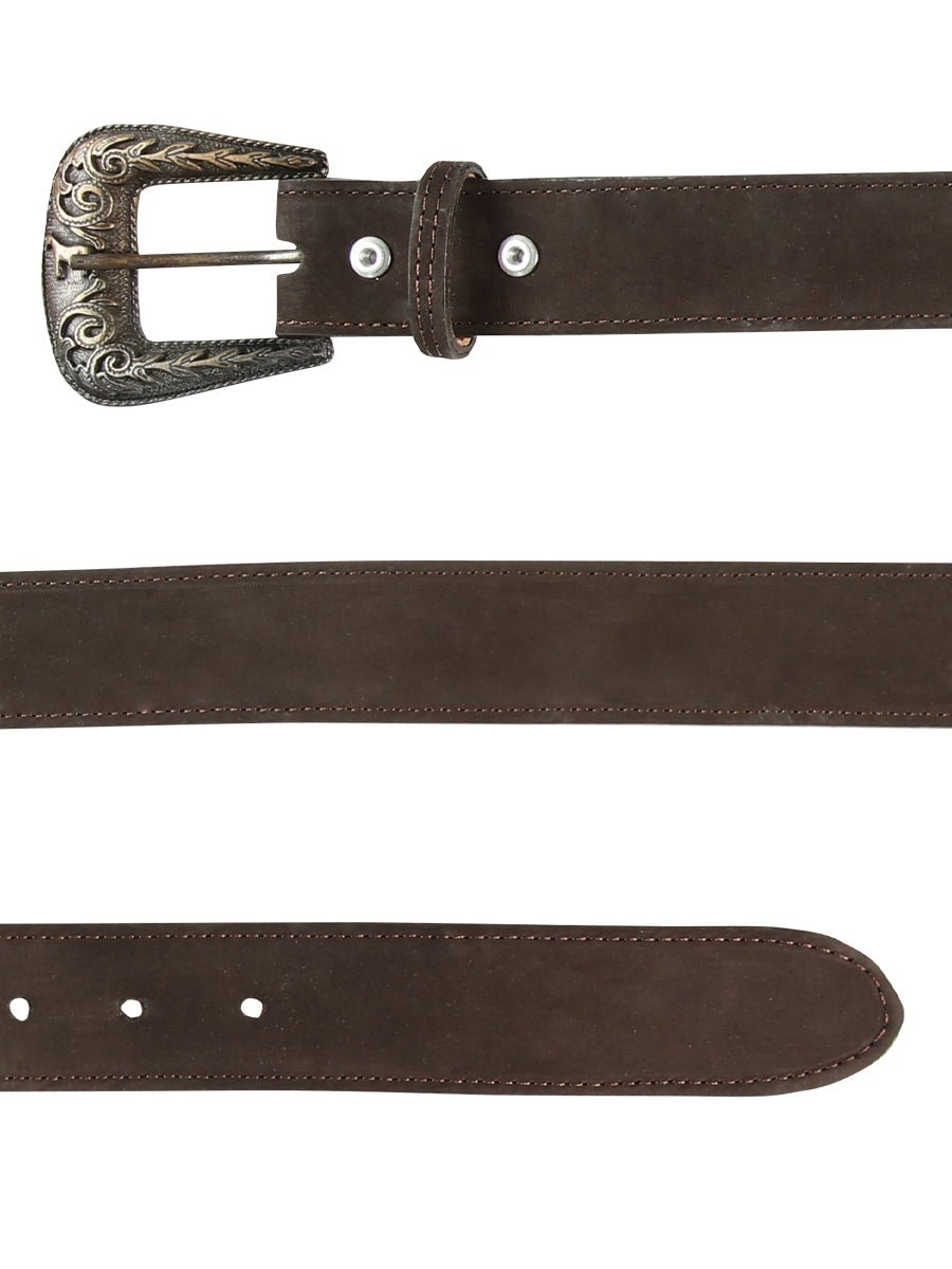 Women's Denim Belt Cowgirl El General Nobuck Brown 44646 - BELLEZA'S - Women's Denim Belt Cowgirl El General Nobuck Brown 44646 - Women's Belts - 04464601
