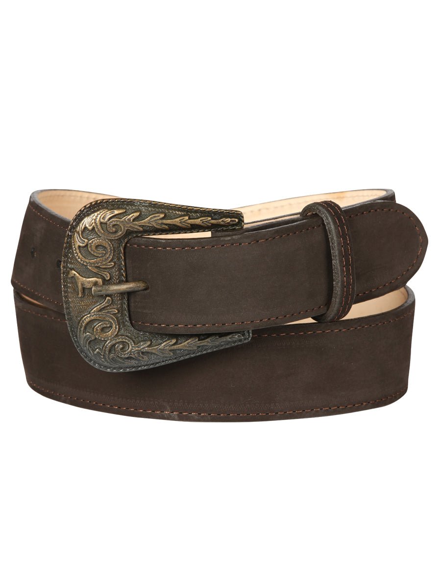 Women's Denim Belt Cowgirl El General Nobuck Brown 44646 - BELLEZA'S - Women's Denim Belt Cowgirl El General Nobuck Brown 44646 - Women's Belts - 04464601