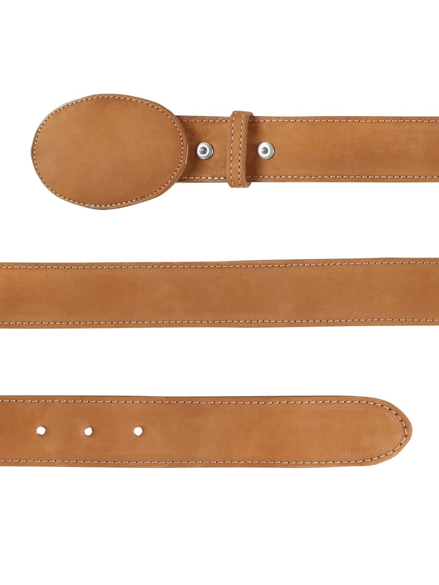 Women's Denim Cowboy Belt El General Nobuck Peach 44648 - BELLEZA'S - Women's Denim Cowboy Belt El General Nobuck Peach 44648 - Women's Belts - 04464801