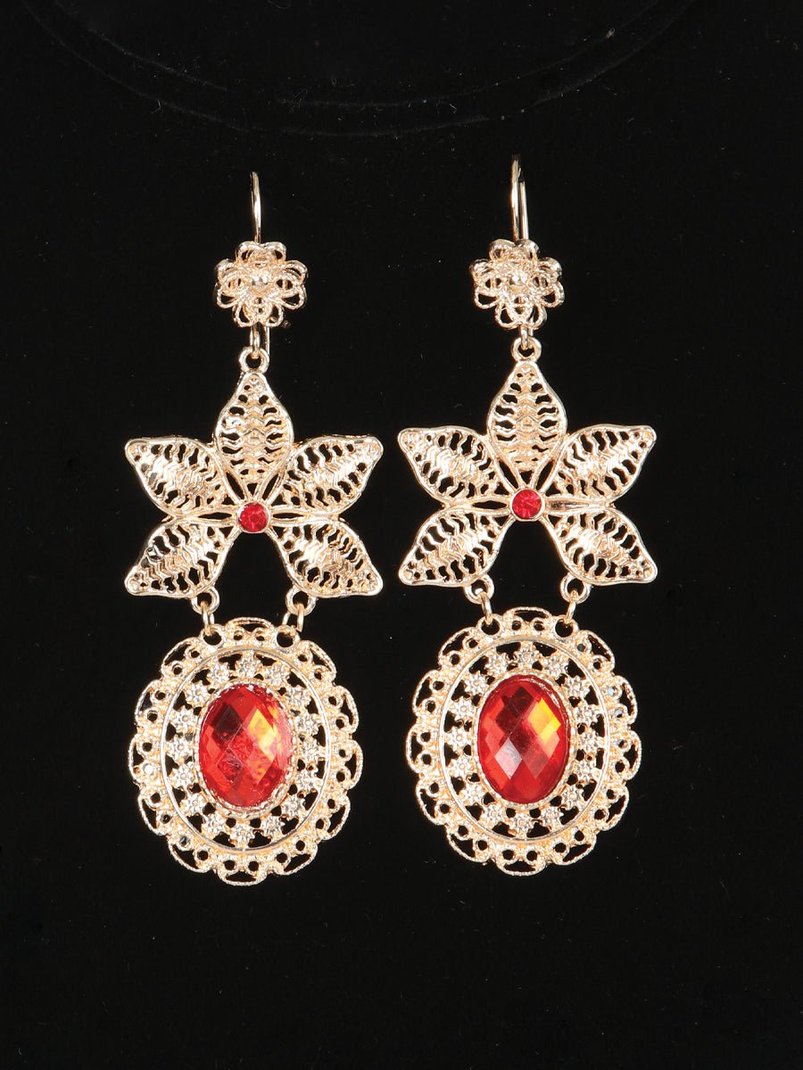 Women's Earrings Mexican Artisanal Aretes Filigrana Gold 604030 - BELLEZA'S - Women's Earrings Mexican Artisanal Aretes Filigrana Gold 604030 - Women's Earrings - 60403001