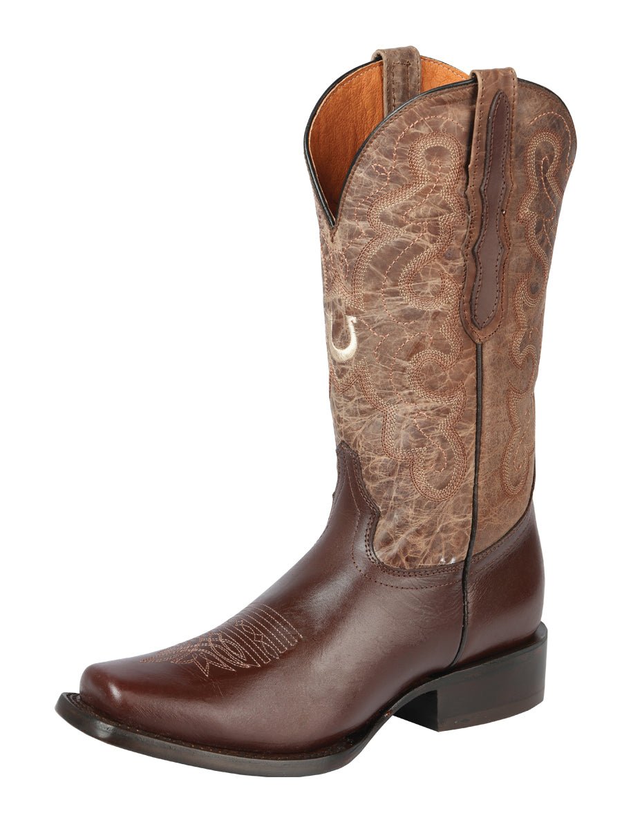 Women’s Genuine Leather Classic Western Cowgirl Boots 'El General' Brown/Sand 44851 - BELLEZA'S - Women’s Genuine Leather Classic Western Cowgirl Boots 'El General' Brown/Sand 44851 - Women's Boots - 04485101