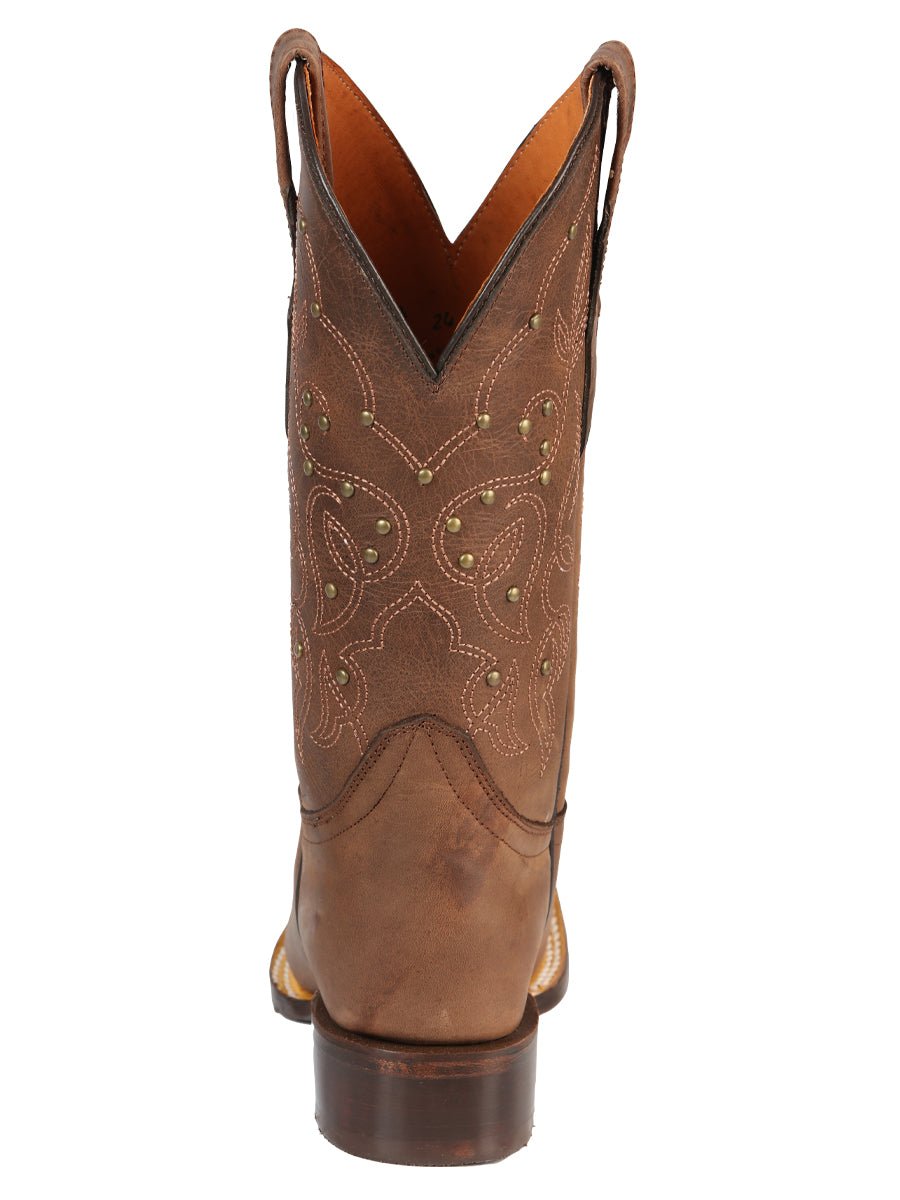 Women’s Genuine Leather Classic Western Rodeo Cowgirl Boots 'El General' Brown 44853 - BELLEZA'S - Women’s Genuine Leather Classic Western Rodeo Cowgirl Boots 'El General' Brown 44853 - Women's Boots - 04485301