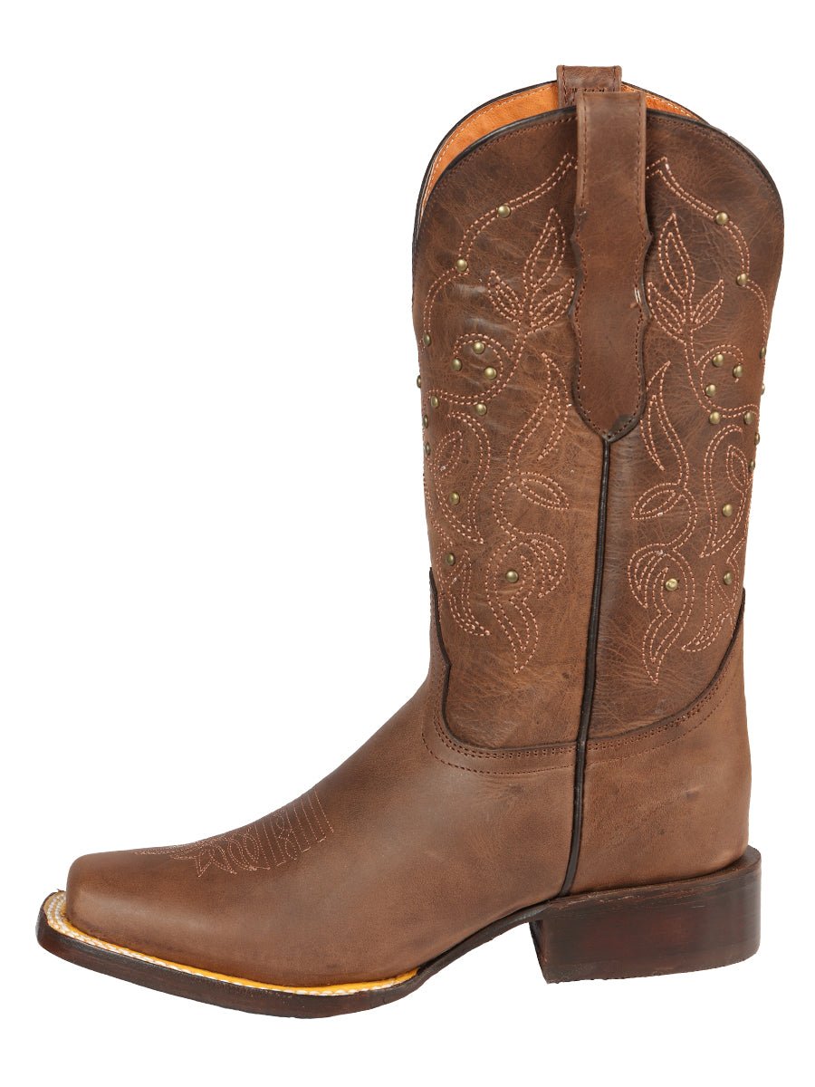 Women’s Genuine Leather Classic Western Rodeo Cowgirl Boots 'El General' Brown 44853 - BELLEZA'S - Women’s Genuine Leather Classic Western Rodeo Cowgirl Boots 'El General' Brown 44853 - Women's Boots - 04485301