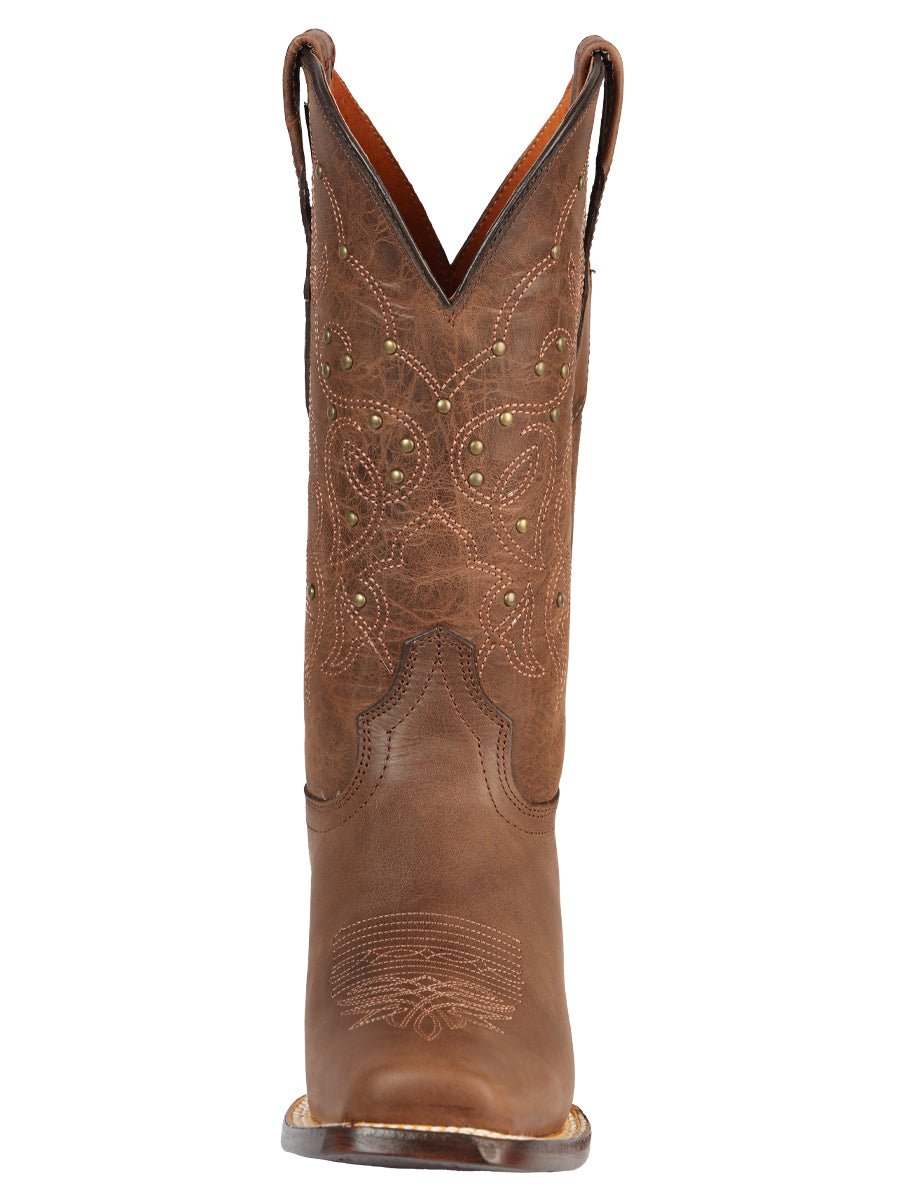 Women’s Genuine Leather Classic Western Rodeo Cowgirl Boots 'El General' Brown 44853 - BELLEZA'S - Women’s Genuine Leather Classic Western Rodeo Cowgirl Boots 'El General' Brown 44853 - Women's Boots - 04485301
