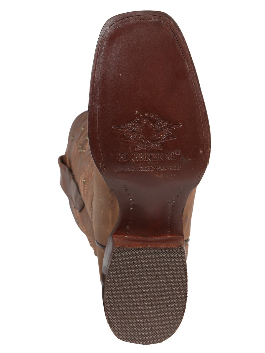 Women’s Genuine Leather Classic Western Rodeo Cowgirl Boots 'El General' Brown 44853 - BELLEZA'S - Women’s Genuine Leather Classic Western Rodeo Cowgirl Boots 'El General' Brown 44853 - Women's Boots - 04485301