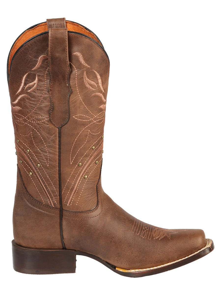 Women’s Genuine Leather Classic Western Rodeo Cowgirl Boots 'El General' Brown 44854 - BELLEZA'S - Women’s Genuine Leather Classic Western Rodeo Cowgirl Boots 'El General' Brown 44854 - Women's Boots - 04485401