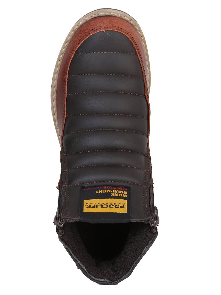 Women's Genuine Leather Double Zipper Soft Toe Work Ankle Boots 'Procliff Protection' 35205 - BELLEZA'S - Women's Genuine Leather Double Zipper Soft Toe Work Ankle Boots 'Procliff Protection' 35205 - Women's Ankle Boots - 03520501