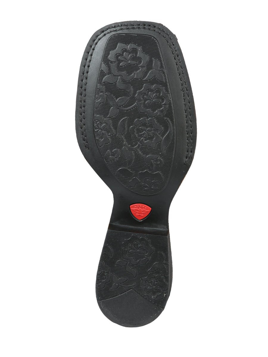 Women’s Genuine Leather Floral Engraving Western Cowgirl Boots 'El General' Orix 44634 - BELLEZA'S - Women’s Genuine Leather Floral Engraving Western Cowgirl Boots 'El General' Orix 44634 - Women's Boots - 04463401