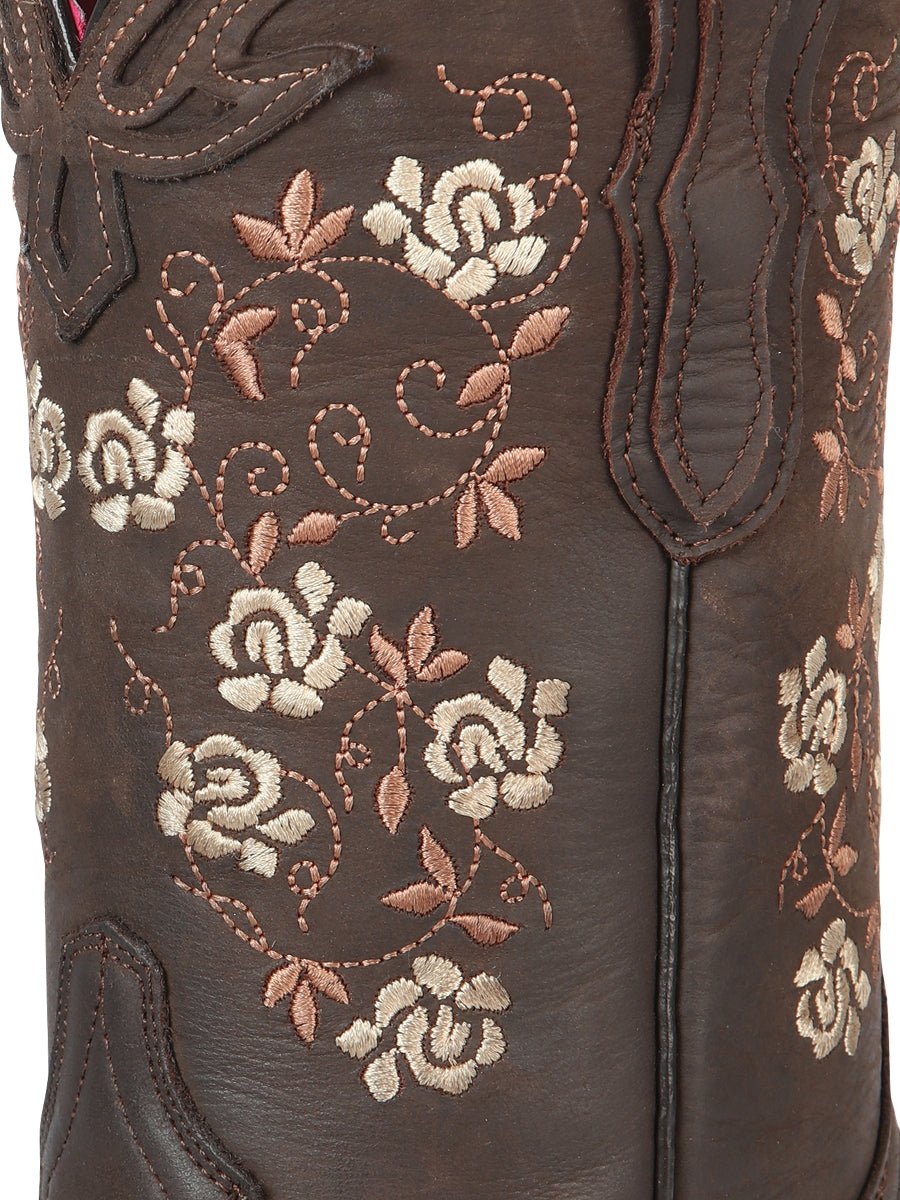 Women’s Genuine Leather Flowers Embroidered Western Cowgirl Boots 'El General' 44635 - BELLEZA'S - Women’s Genuine Leather Flowers Embroidered Western Cowgirl Boots 'El General' 44635 - Women's Boots - 04463501