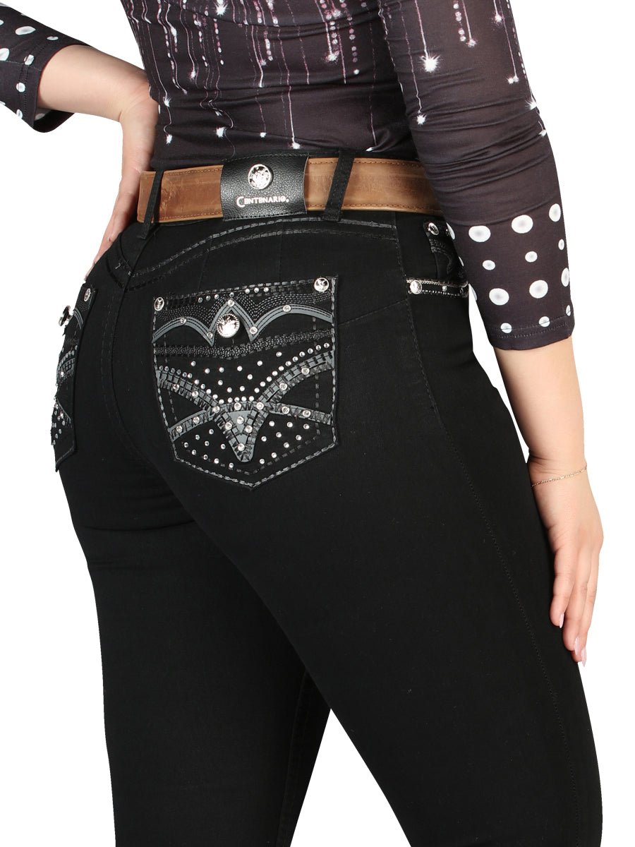 Women's Hip - Up Bootcut Denim Jeans 'Centenario' Black 45319 - BELLEZA'S - Women's Hip - Up Bootcut Denim Jeans 'Centenario' Black 45319 - Women's Pants - 04531901