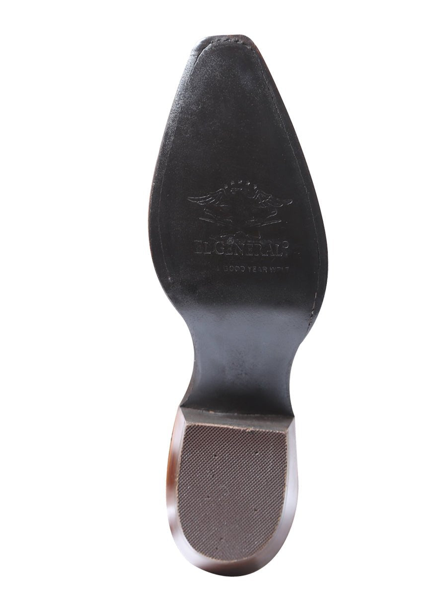 Women’s Nubuck Leather Floral Embroidered Rodeo Western Cowgirl Boots 'El General' 41789 - BELLEZA'S - Women’s Nubuck Leather Floral Embroidered Rodeo Western Cowgirl Boots 'El General' 41789 - Women's Boots - 04178901