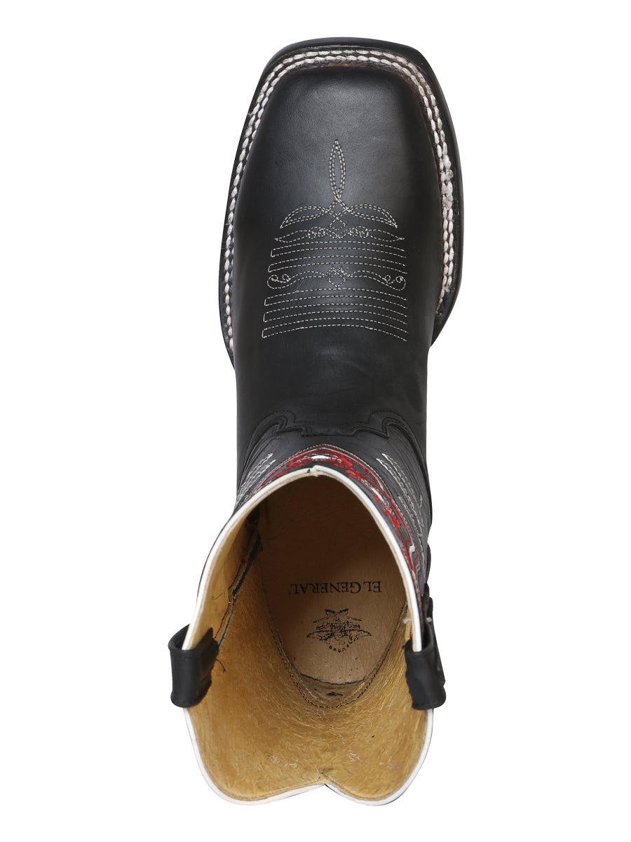 Women’s Nubuck Leather Floral Embroidered Rodeo Western Cowgirl Boots 'El General' 42977 - BELLEZA'S - Women’s Nubuck Leather Floral Embroidered Rodeo Western Cowgirl Boots 'El General' 42977 - Women's Boots - 04297701