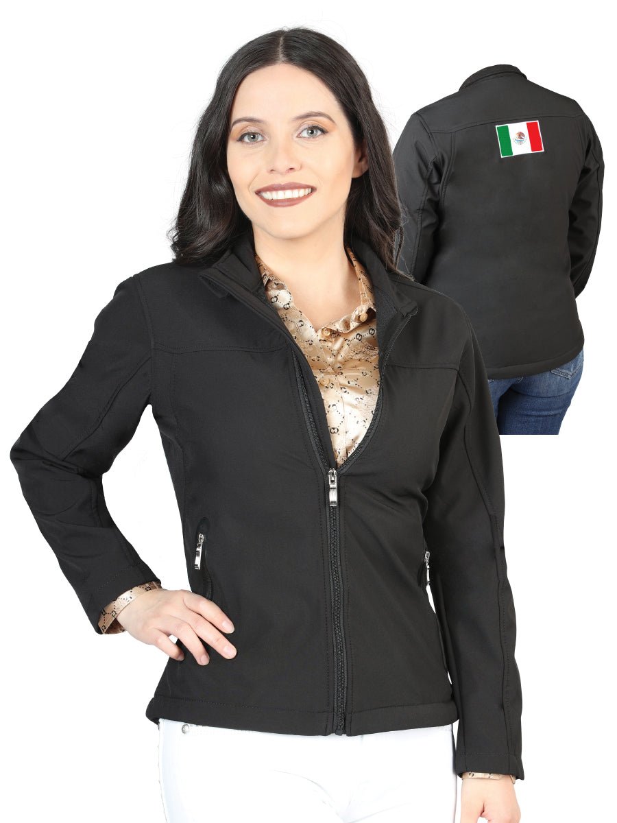 Womens Zipper Jacket Black 170075 - BELLEZA'S - Womens Zipper Jacket Black 170075 - DAMA - 17007501