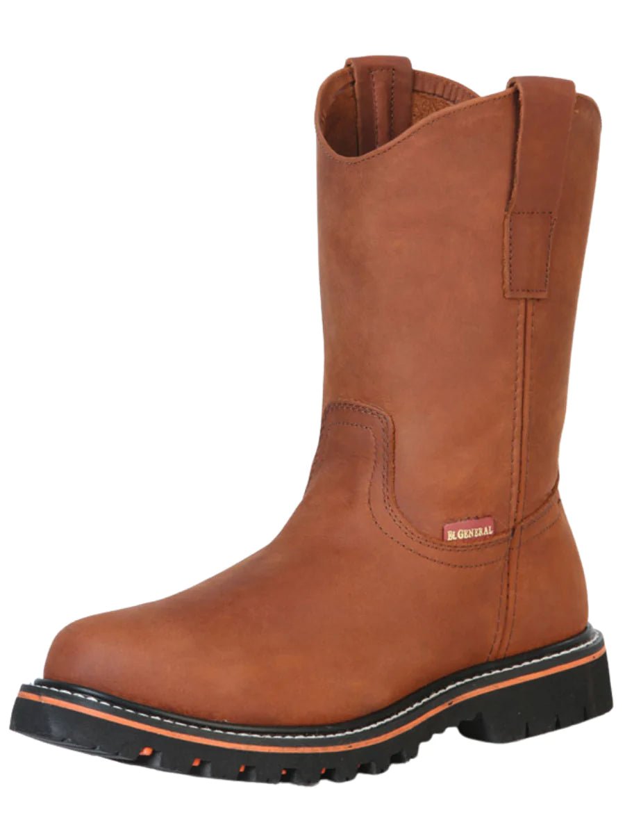 Botas De Trabajo De Tubo Pull-On Con Punta Suave de Para Hombre 'El General' *SHEDRON-43372* - BELLEZA'S - Botas De Trabajo - 43372
