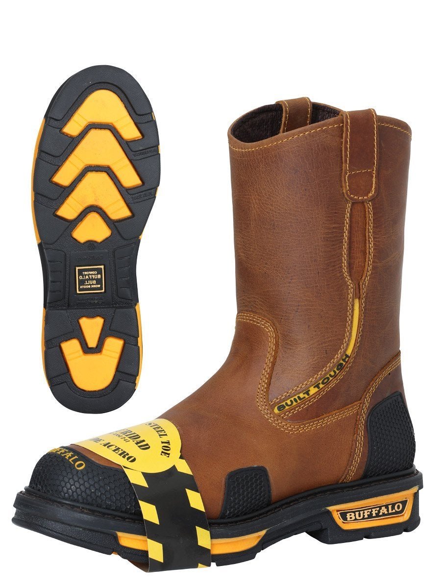 Botas de Trabajo Puntera de Acero Para Hombre 'Buffalo & Bull' *MIEL-41527* - BELLEZA'S - Botas De Trabajo - 41527
