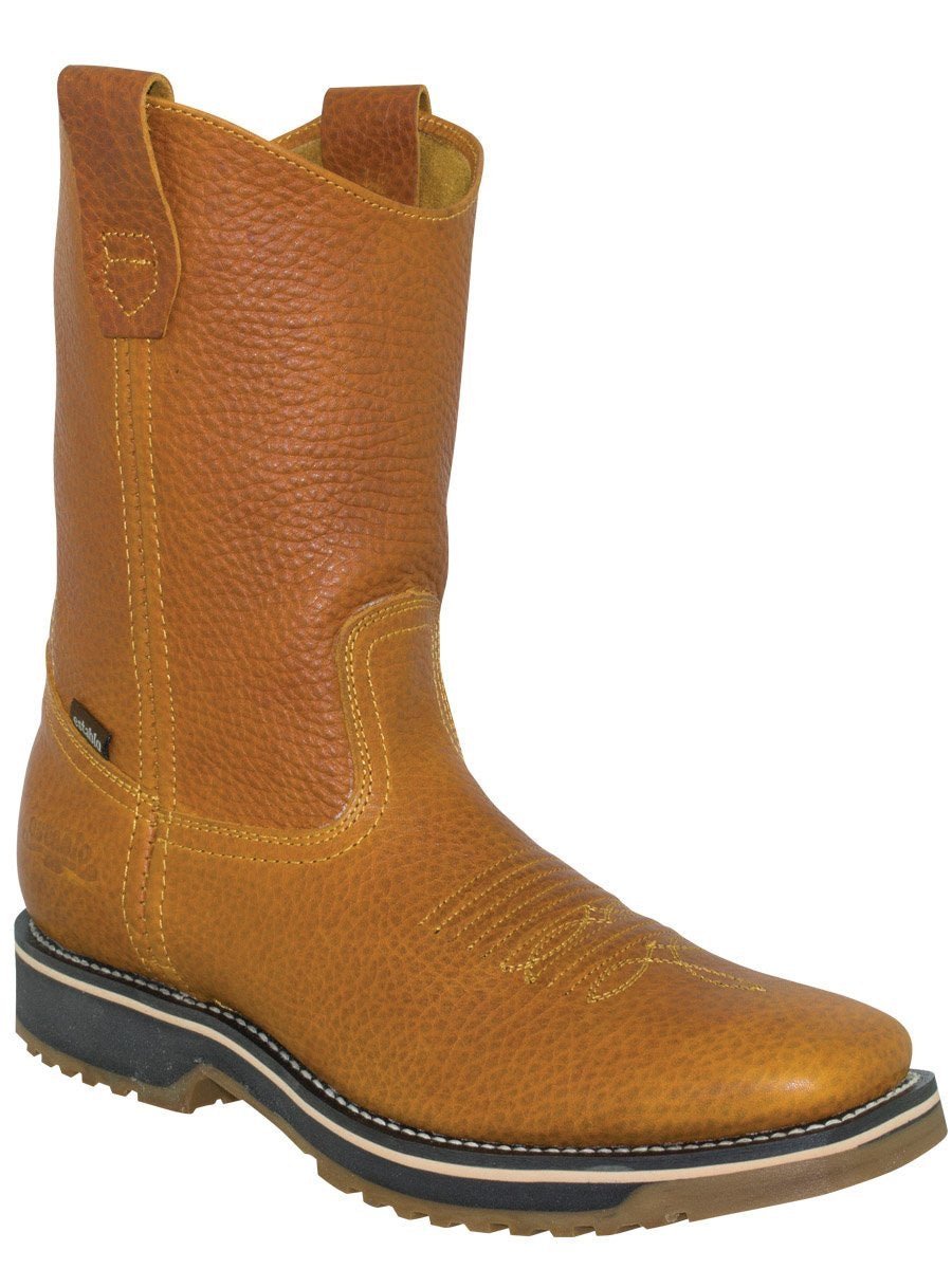 Botas de Trabajo Rodeo Piel Bull Fight Para Hombre 'Establo' *MIEL-41543* - BELLEZA'S - - 41543
