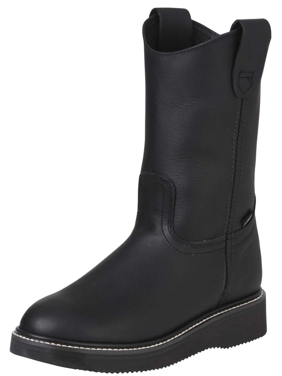 Botas de Trabajo sin Puntera de Acero de Piel Genuina para Mujer/Joven 'Establo' - ID: 91541 NEGRO - BELLEZA'S - - 91541