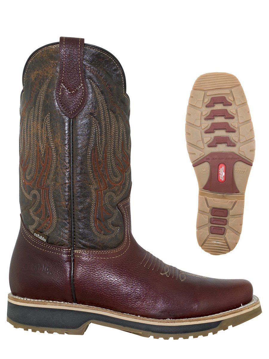 Botas De Trabajo sin Puntera de Acero Piel Genuina Para Hombre 'Establo' *SHEDRON-41546* - BELLEZA'S - - 41546