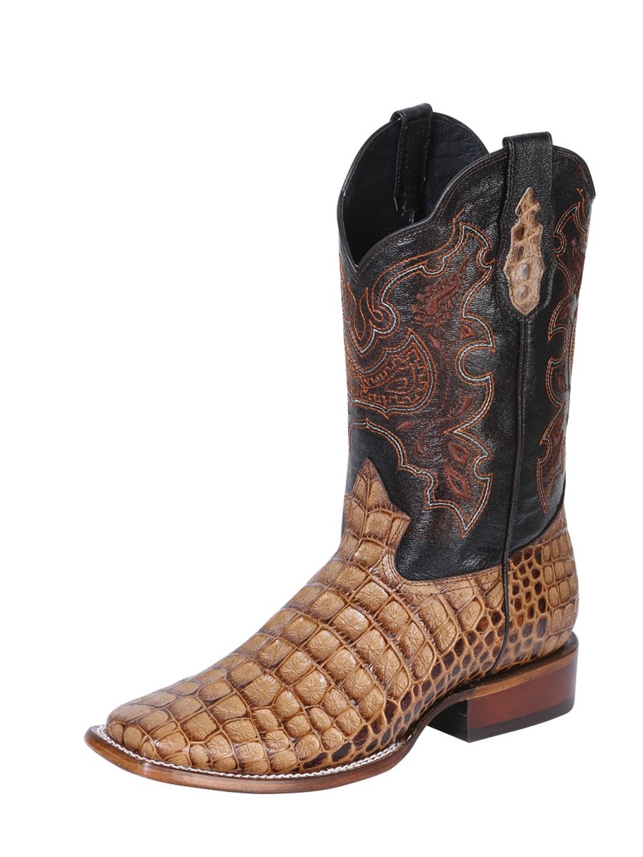 Botas Rodeo Caiman Lomo Imit Para Hombre 'El General' *COGNAC-41795* - BELLEZA'S - - 41795