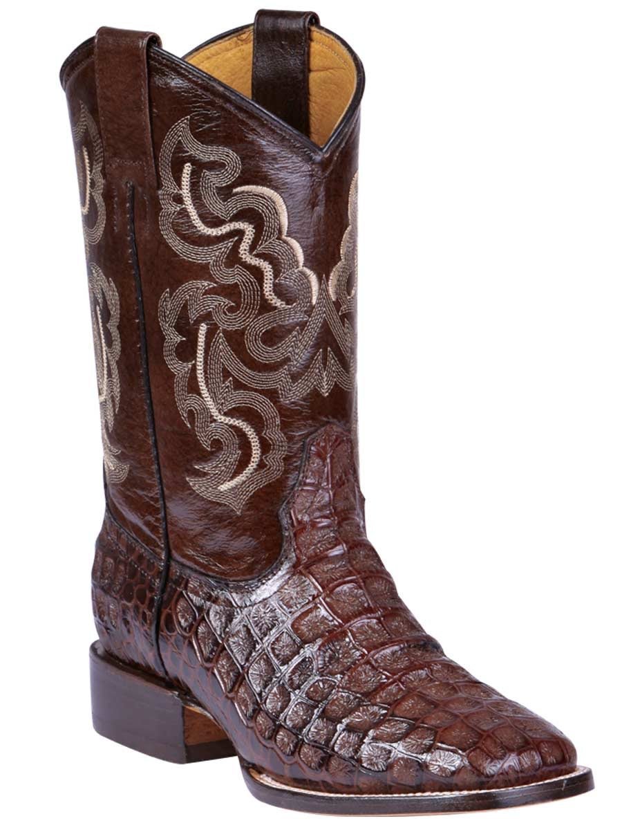 Botas Rodeo Clasicas Piel Cocodrilo Imit para Hombre 'El General' *CHERRY-40941* - BELLEZA'S - Botas - 40941