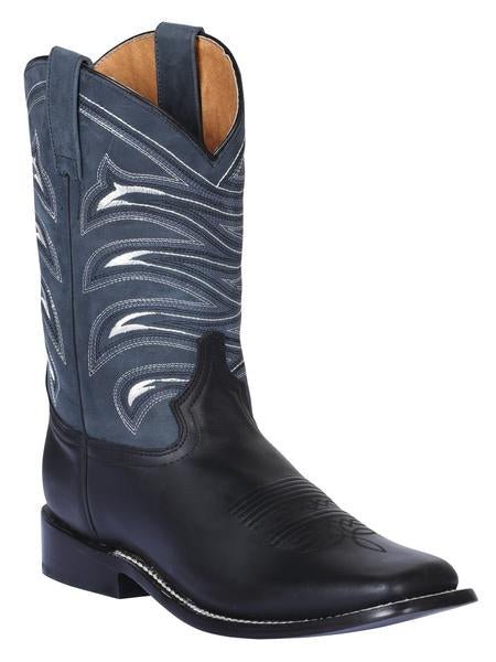 Botas Rodeo Clasicas Piel Genuina Para Hombre 'Centenario' NEGRO-124913 - BELLEZA'S - Botas Exoticas - 124913