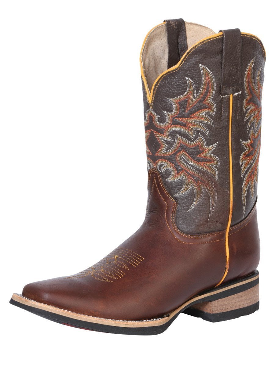 Botas Rodeo Clasicas Piel Genuina para Hombre 'El General' CHOCO-42451* - BELLEZA'S - Botas Para Hombres - 42451