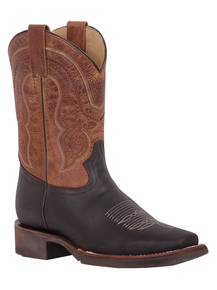 Botas Rodeo Clasicas Piel Genuina Para Hombre 'El General' *CHOCOLATE-43004* - BELLEZA'S