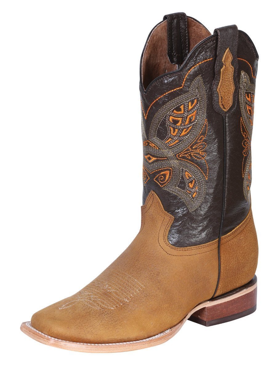 Botas Rodeo Clasicas Piel Genuina para Hombre 'El General' *MIEL-41992* - BELLEZA'S - - 41992